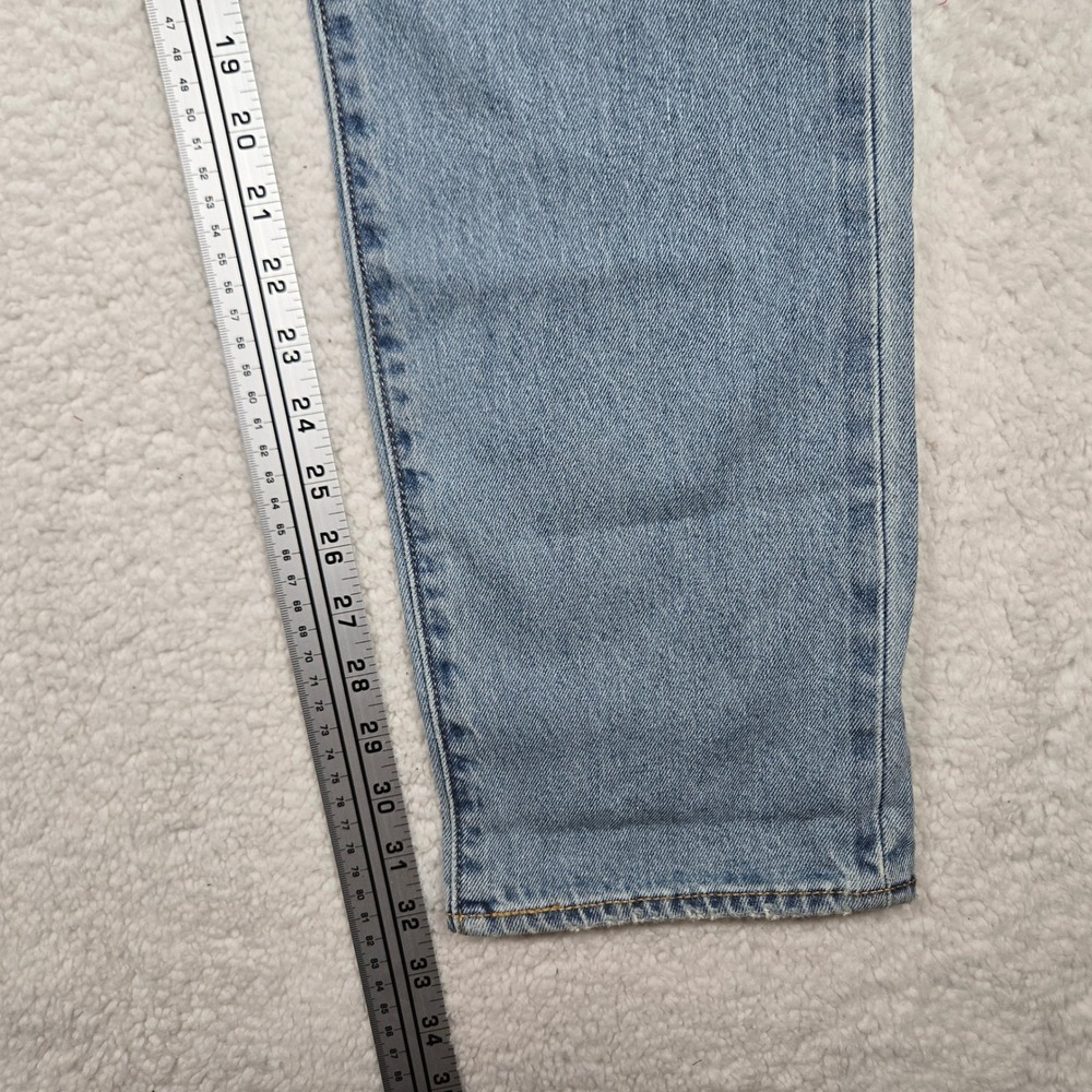 Levis 502 Taper Selvedge Denim Jeans Mens 33x34 Light Wash Cotton Hemp - Picture 9 of 9
